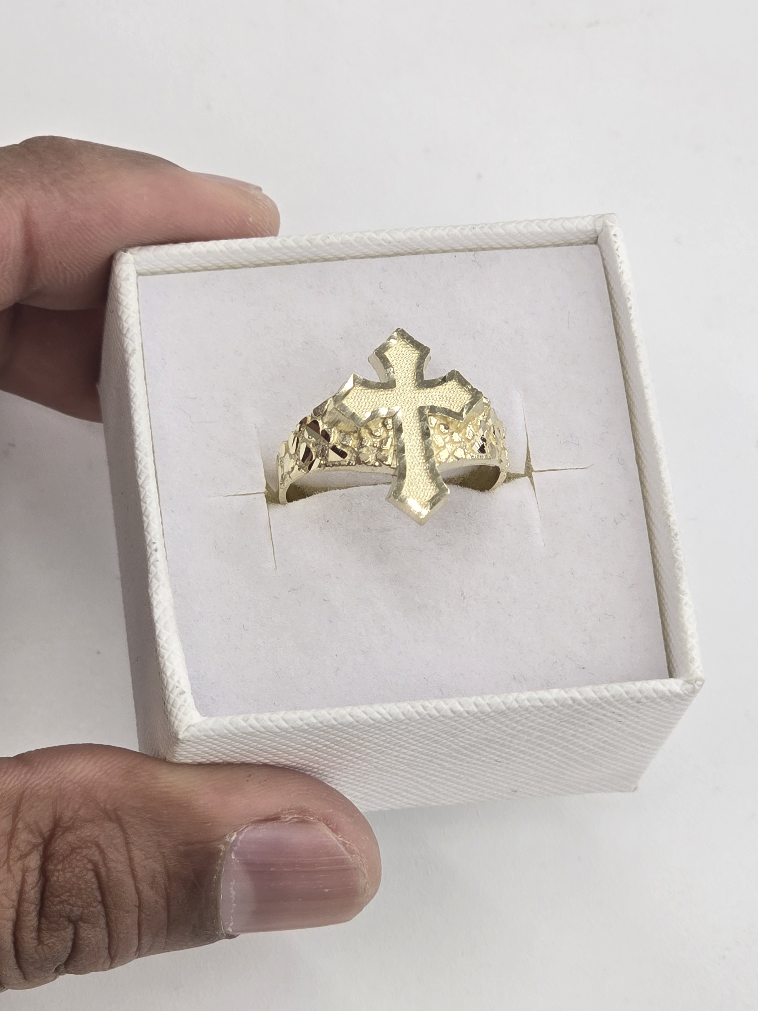 10kt Real Gold Cross Ring For Women